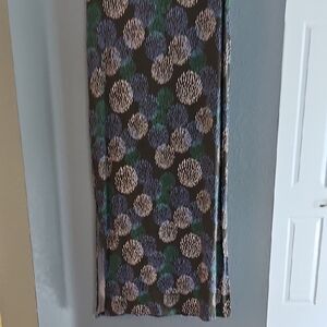 Chic Floral Maxi Skirt in Black and Blue